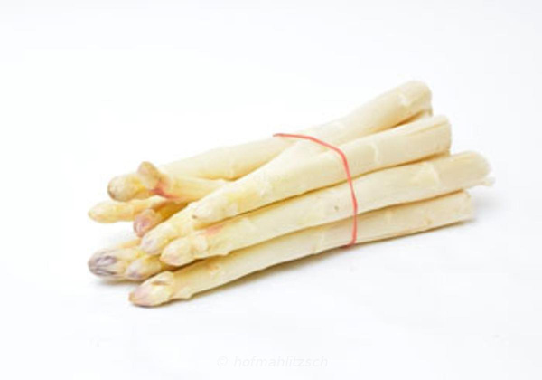 Produktfoto zu Spargel weiß_violett im Bund - 500g