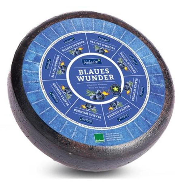 Produktfoto zu Blaues Wunder Schnittkäse - affiniert mit Blaubeeren, Whisky und Rosmarin