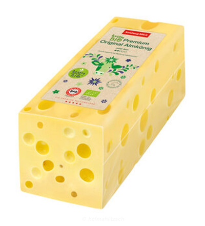 Produktfoto zu Almkönig - mild aromatischer Schnittkäse mit Rundlöchern