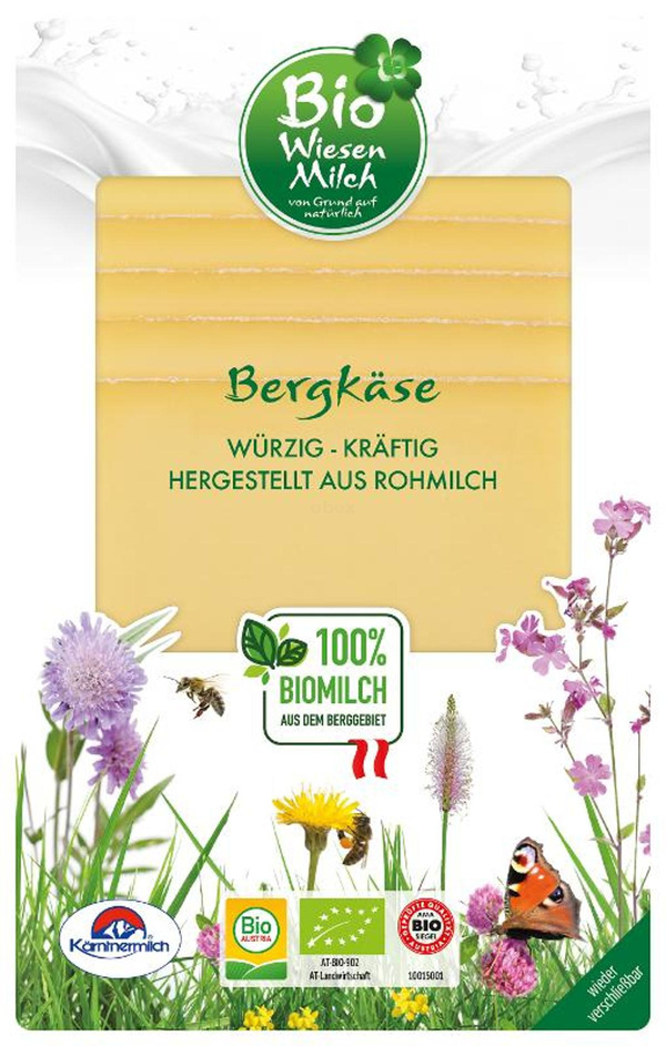 Produktfoto zu Wiesenmilch Bergkäse Scheiben