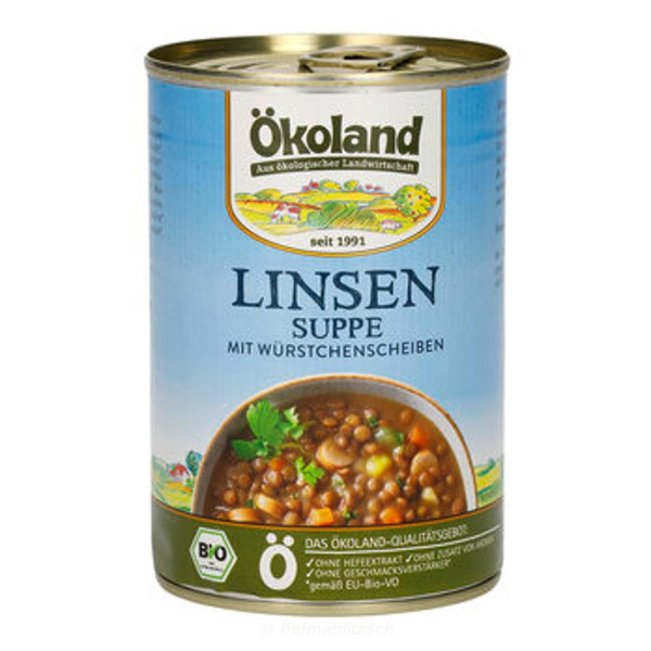 Produktfoto zu Linsensuppe mit Würstchenscheiben
