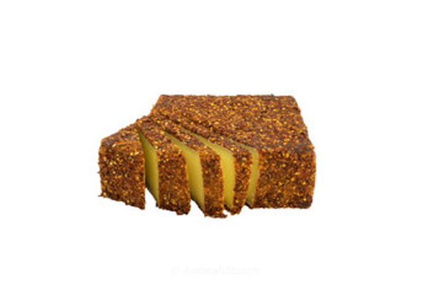 Produktfoto zu Feurige Susi Chilikäse - Halbfester Schnittkäse mit Chiligewürzmantel