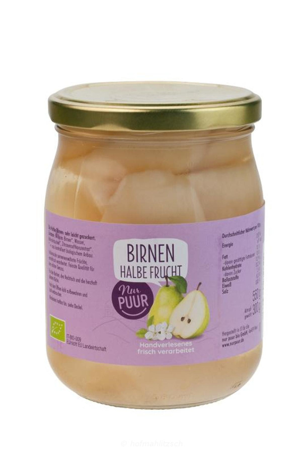 Produktfoto zu Birnen, halbe Frucht