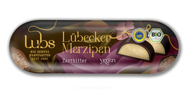 Produktfoto zu Marzipanbrot Zartbitter vegan