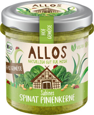 Produktfoto zu Hofgemüse Sabines Spinat Pinienkerne