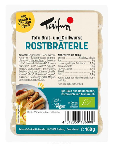 Produktfoto zu Tofu Bratwurst - mild & proteinreich