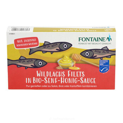 Produktfoto zu Wildlachsfilet in Senf-Honig-Creme