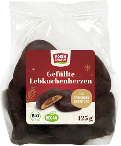 Produktfoto zu Gefüllte Lebkuchen-Herzen Aprikose