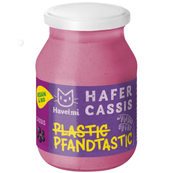 Produktfoto zu Joghurtalternative Hafer Hafer Cassis - Pfandtastic