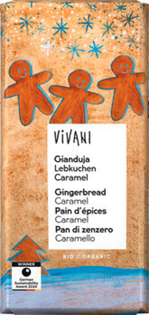 Produktfoto zu Winterschokolade - Gianduja Lebkuchen Caramel