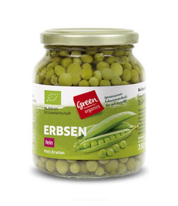 Produktfoto zu green Erbsen fein