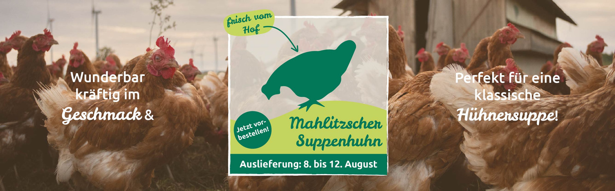Frische Suppenhühne vom Bio-Hof - jetzt vorbestellen!
