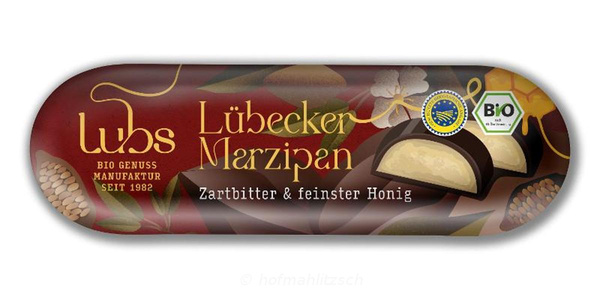 Produktfoto zu Marzipanbrot mit Honig Zartbitter