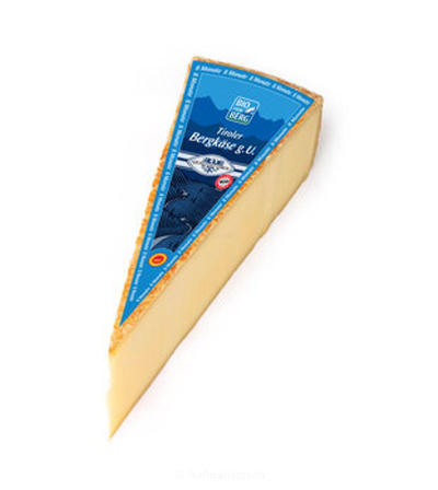 Produktfoto zu Tiroler Bergkäse g.U. - ausgewogener Rohmilchkäse, nicht zu mild und nicht zu würzig
