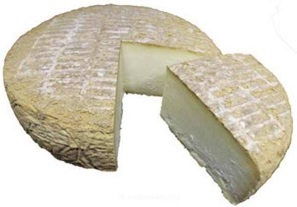 Produktfoto zu Schafkäse Wildblume - mit Blütenmix bedeckt würzig
