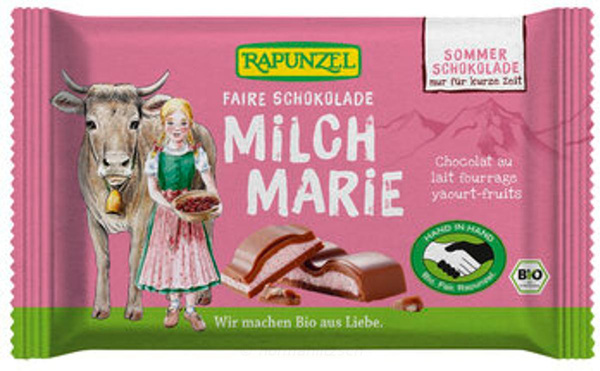 Produktfoto zu Milch Marie - Vollmilchschokolade mit Beeren-Joghurt Füllung