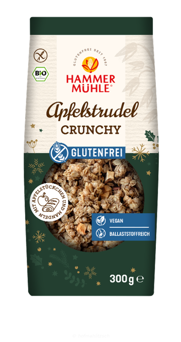 Produktfoto zu Apfelstrudel Crunchy - glutenfreies Müsli