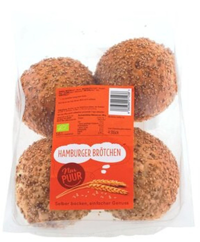 Produktfoto zu Hamburger Brötchen - Burger Buns 4 Stück