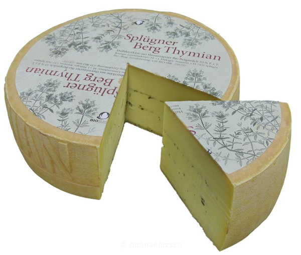 Produktfoto zu Splügner Bergthymian - fein duftender Käse mit nussigem, mediterranem Geschmack