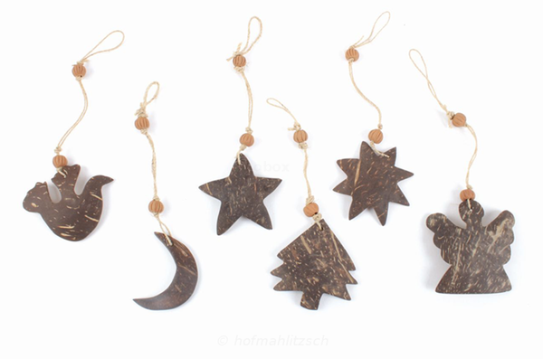 Produktfoto zu Weihnachsdeko Kokosschale 6er-Set