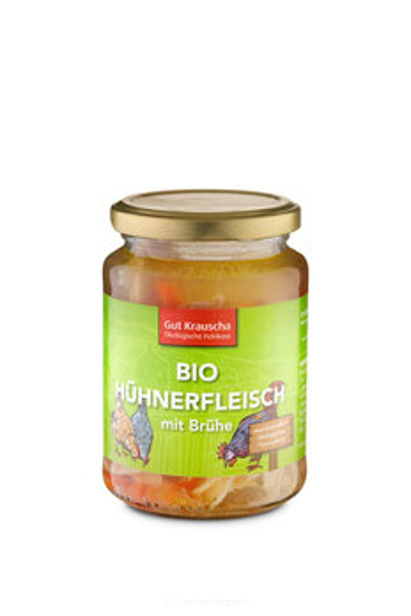 Produktfoto zu Hühnerfleisch mit Brühe