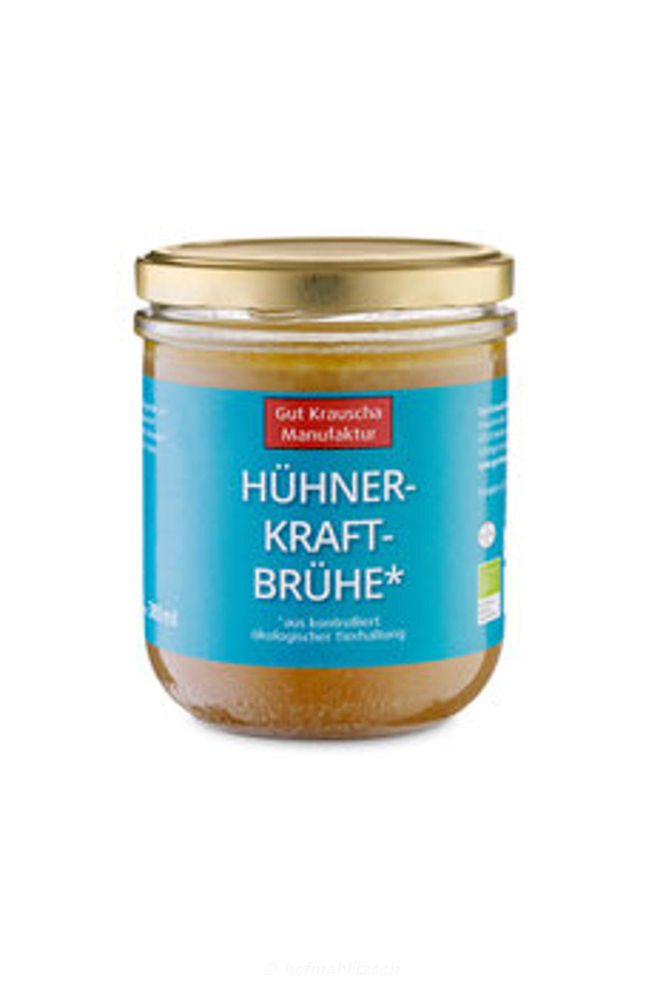 Produktfoto zu Hühnerkraftbrühe im Mehrwegglas